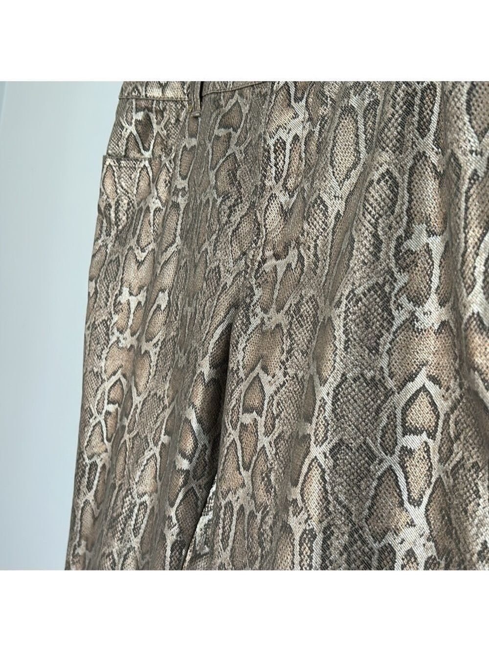Chico’s Platinum Denim Jeans in Snakeskin Print - Picture 3 of 7